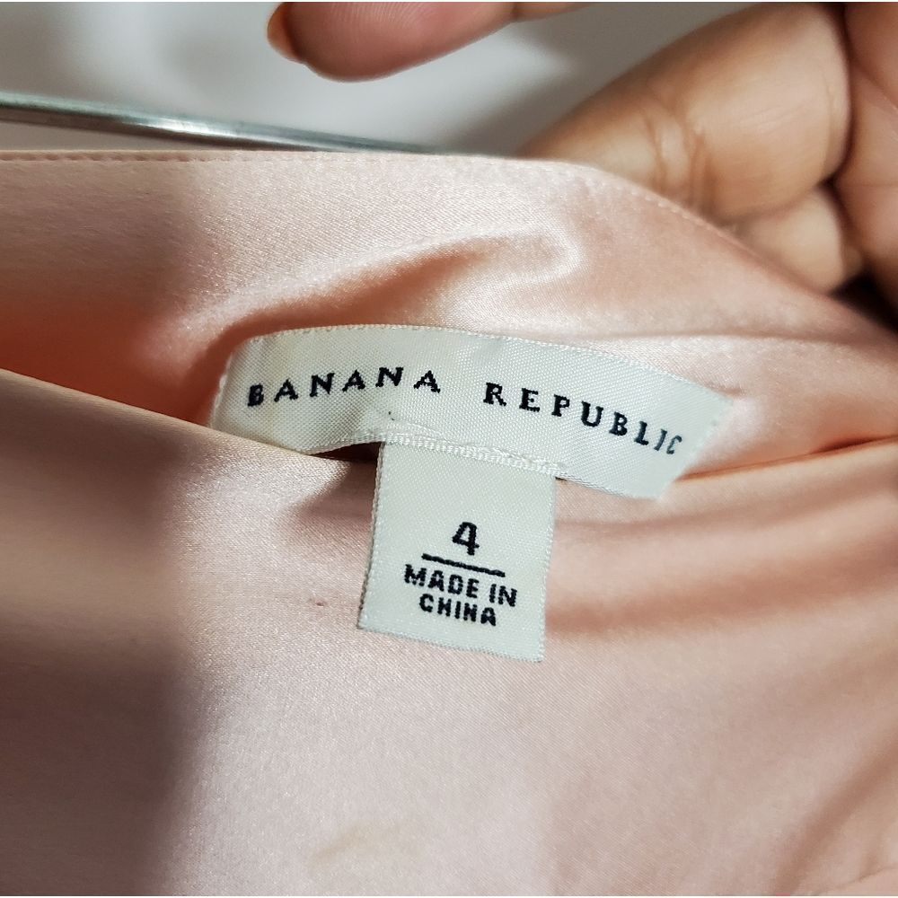 Y2K 00s 2005 Banana Republic Pastel Pink 100% Silk Tulle Pleated Mini Skirt Sz 4 - Picture 5 of 7